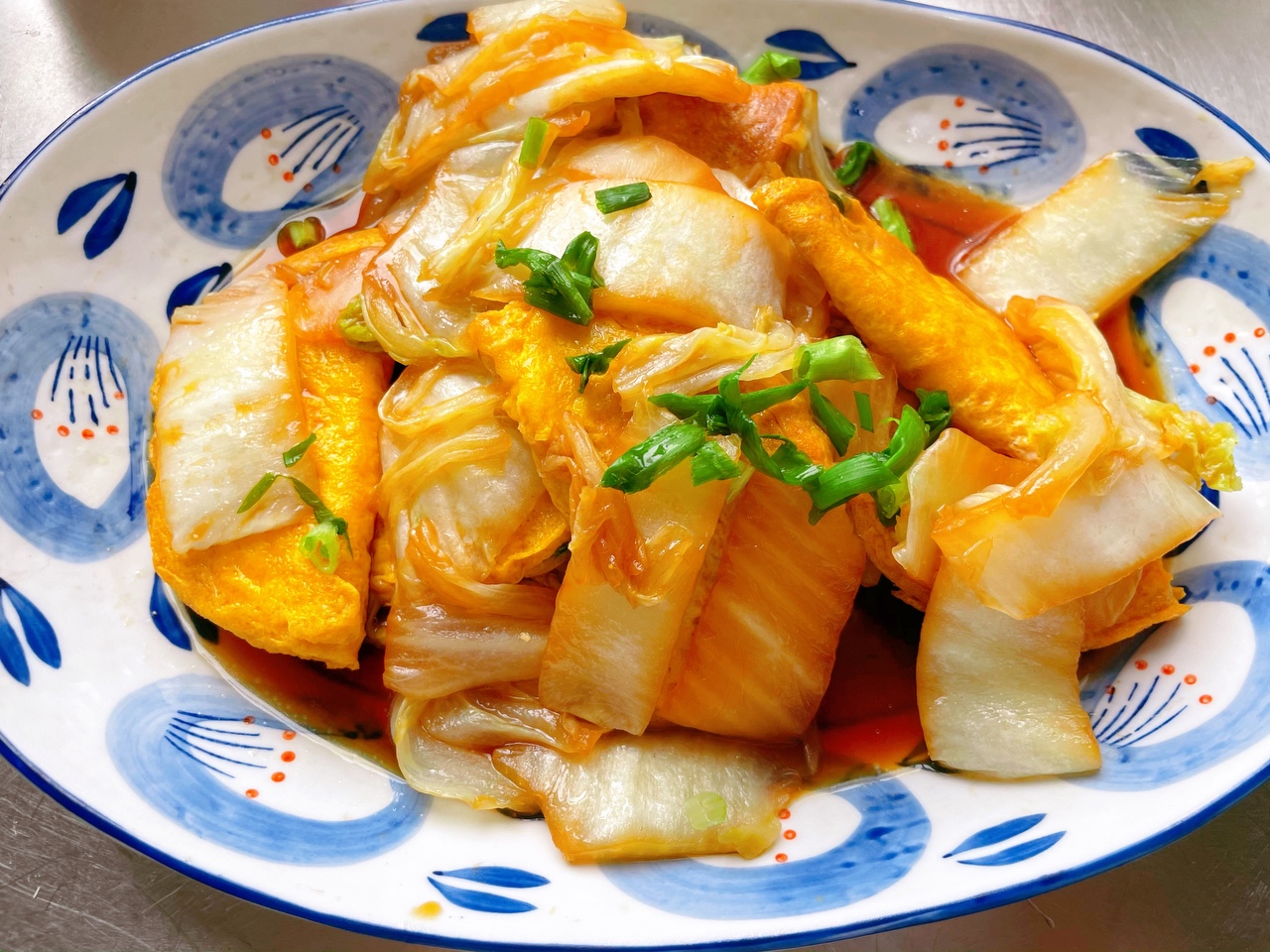 红烧蛋饺白菜的做法