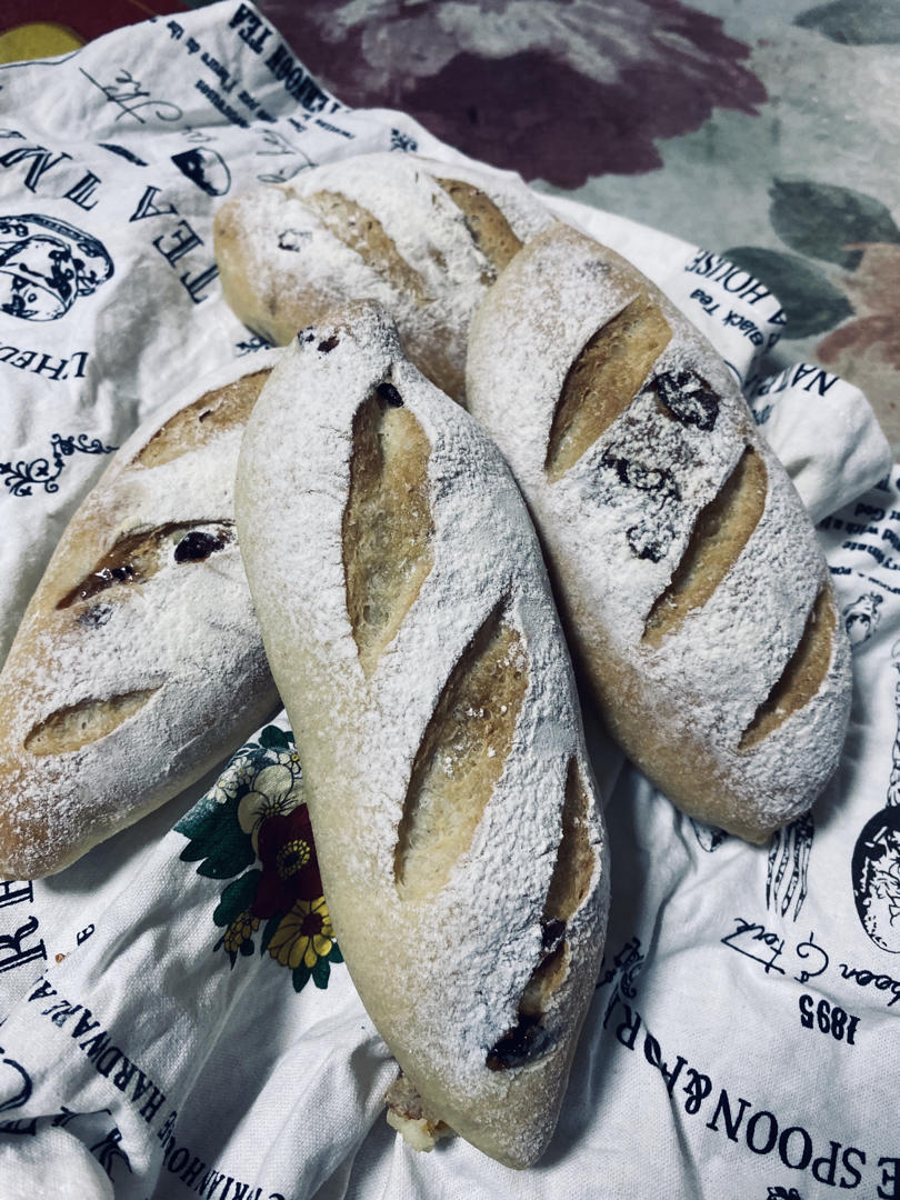 全麦蔓越莓乳酪软欧（附法国老面配方）