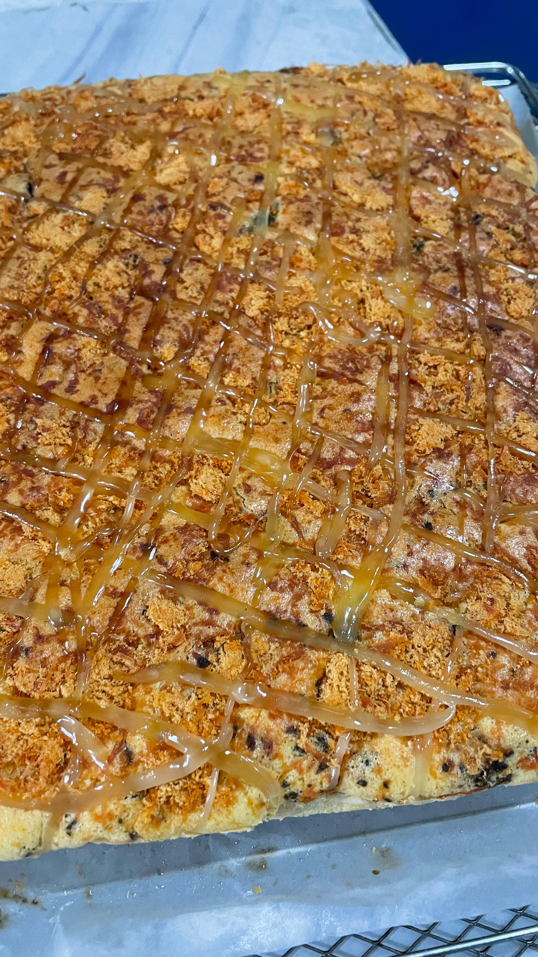 香葱肉松蛋糕，比买的还好吃呀