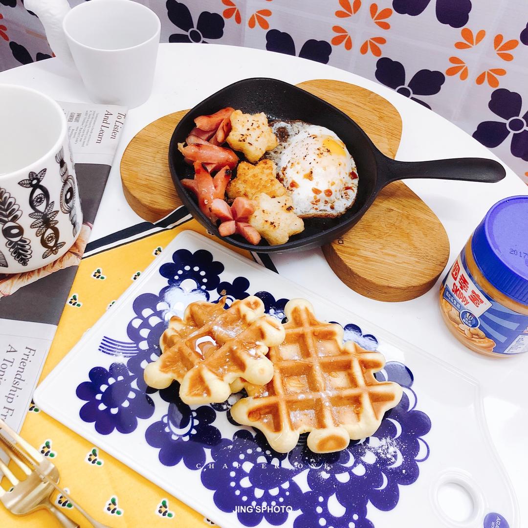 快手美味华夫饼（非泡打粉版本）