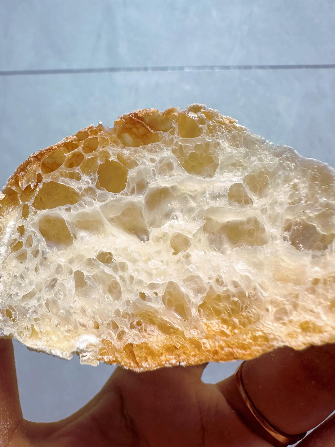 零机器免揉|徒手做出漂亮大气孔欧包|恰巴塔Ciabatta