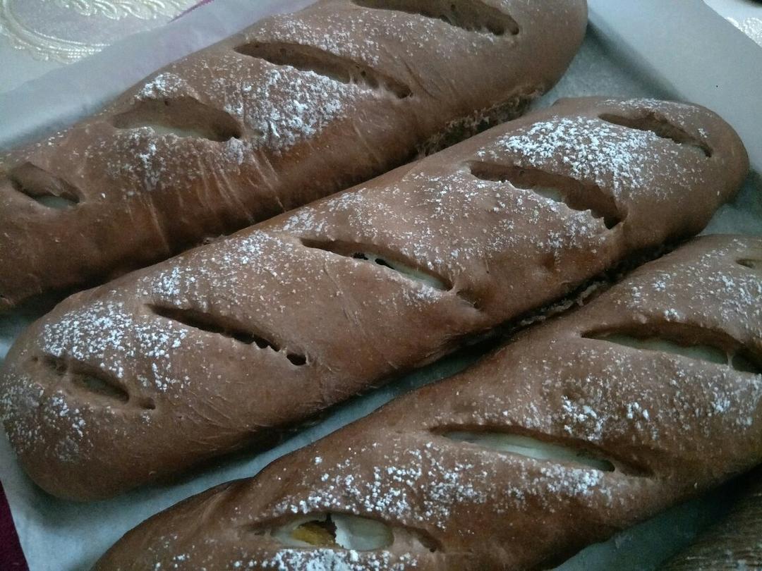 超级好吃简单好做的可可麻薯软欧面包