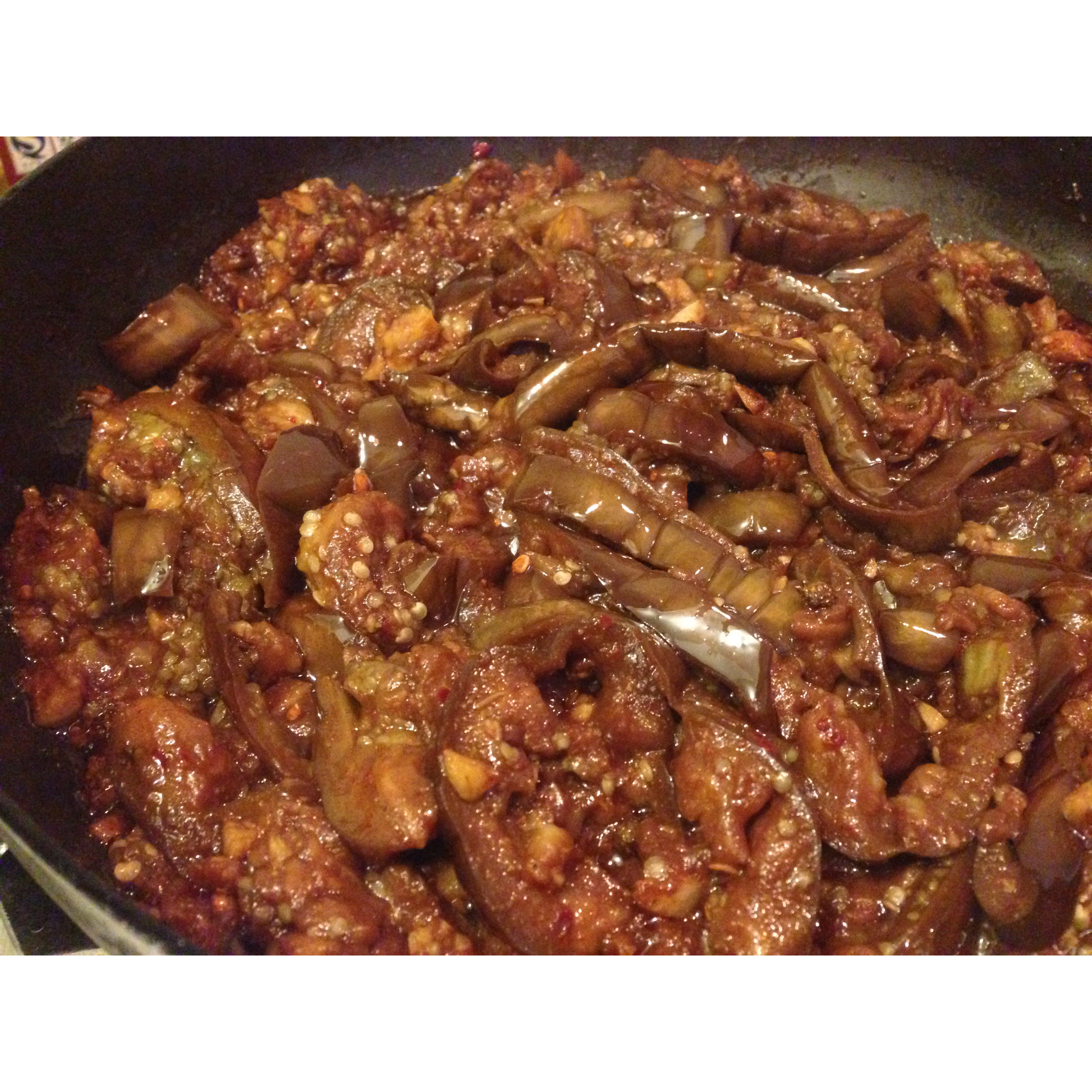 微波炉做出街头烧烤风的茄子