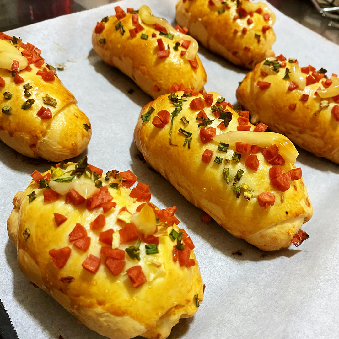 香葱火腿肉松面包