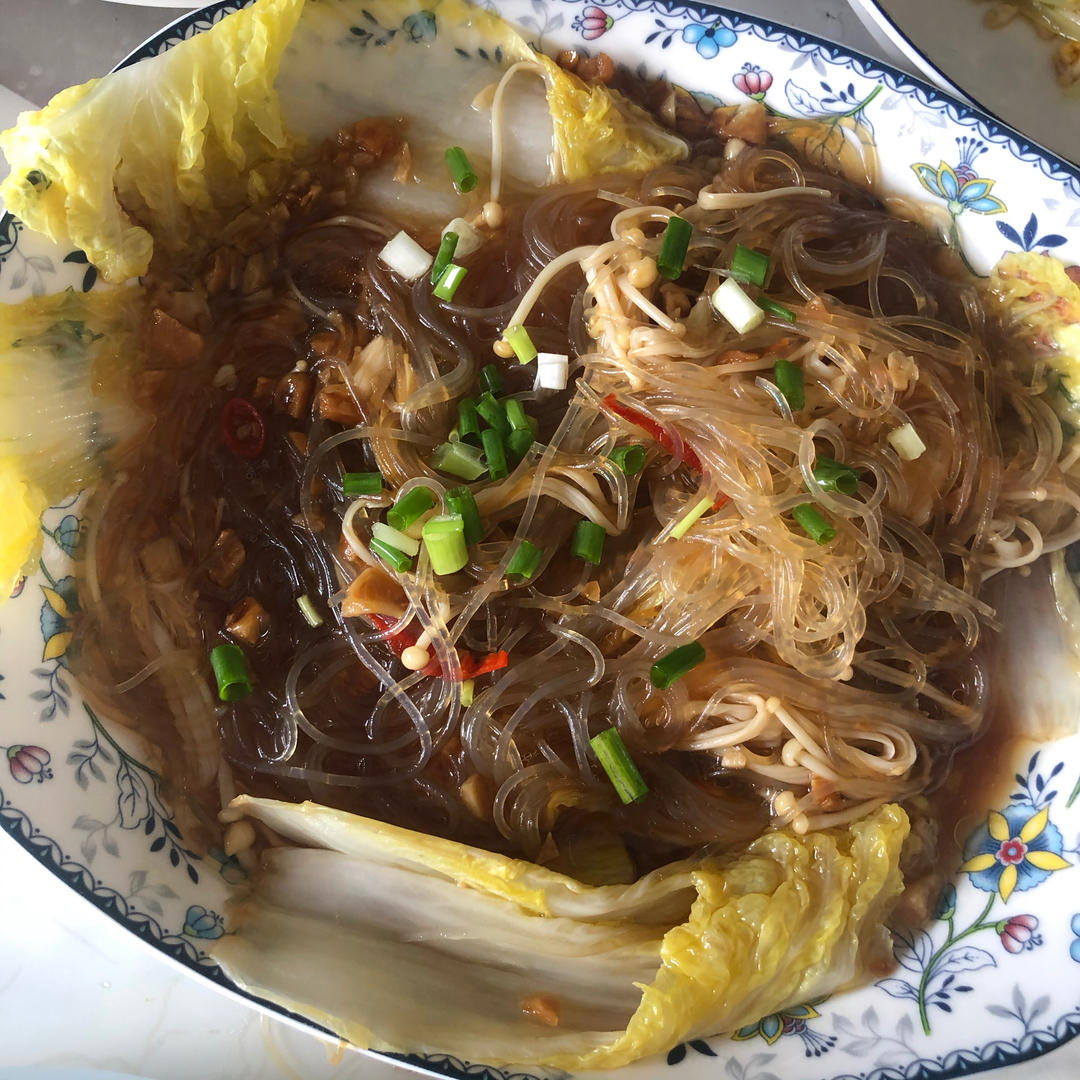 懒人下饭神器，蒜蓉蒸粉丝金针菇娃娃菜