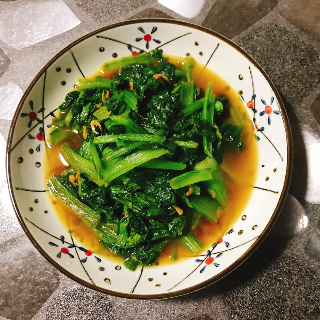 手机用户1988_abq4做的虾皮炒广东菜心(鸡毛菜,苋菜,小白菜都适用)