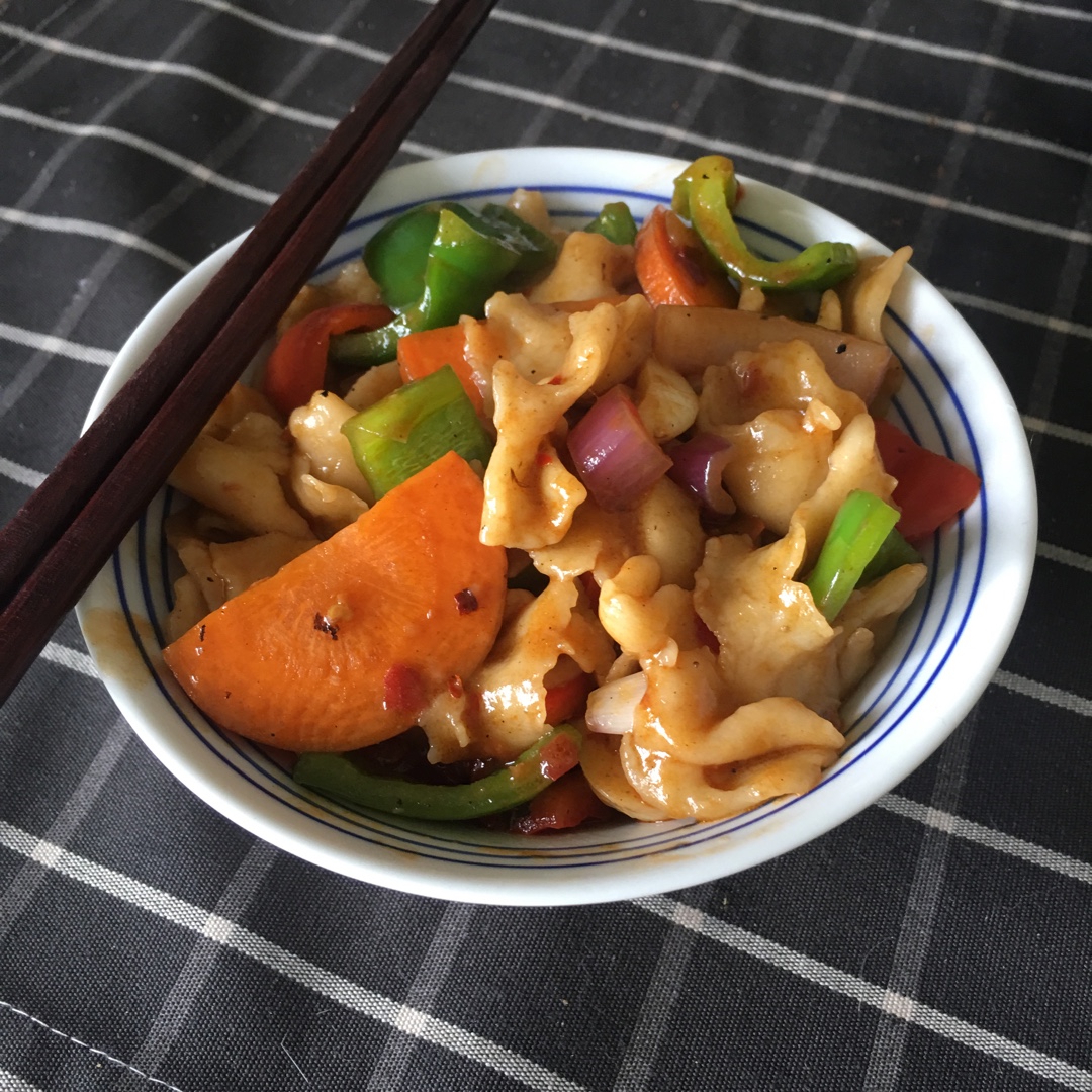 简单好吃的炒面片