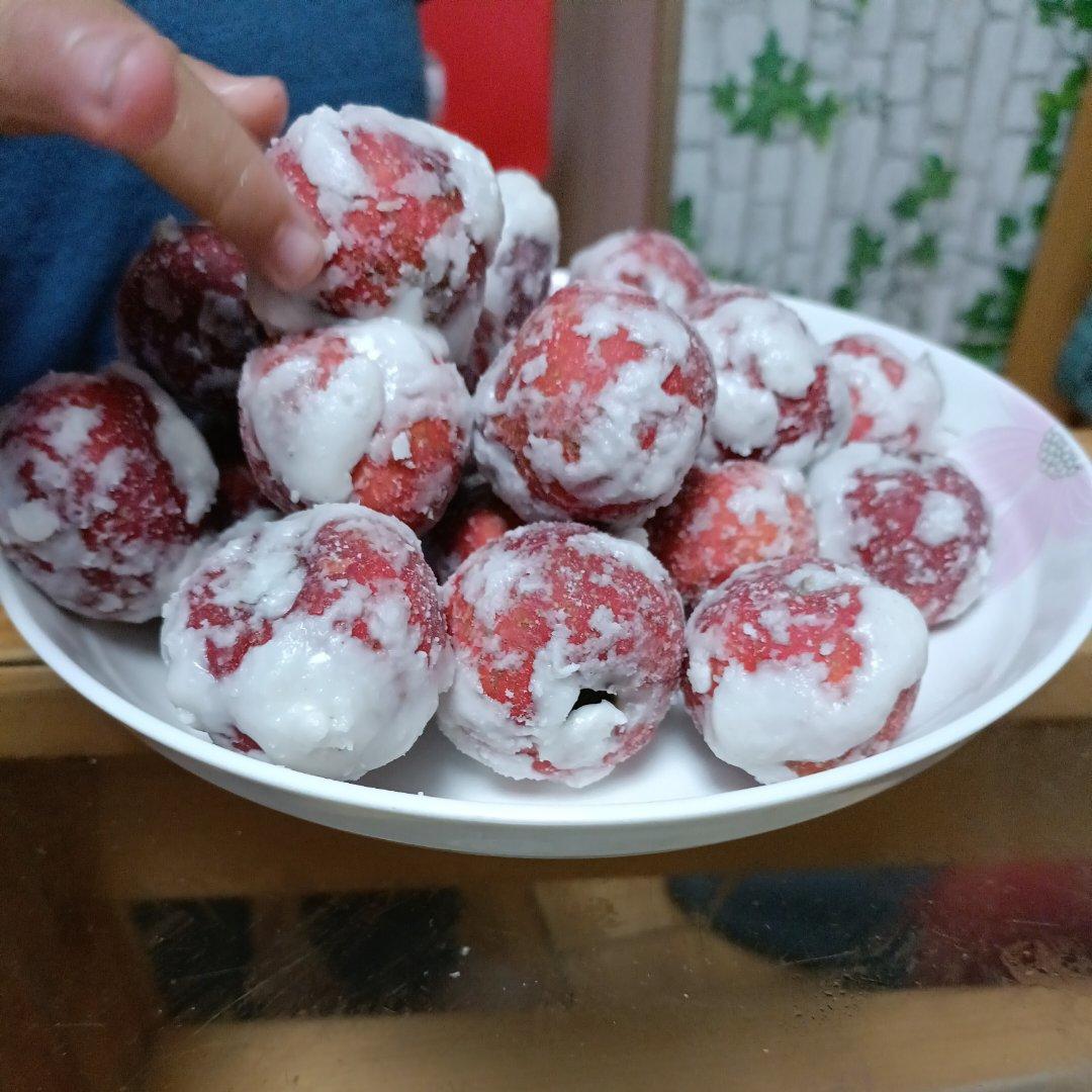 雪花山楂球 酸甜爽口 开胃又好吃 附细节视频详解
