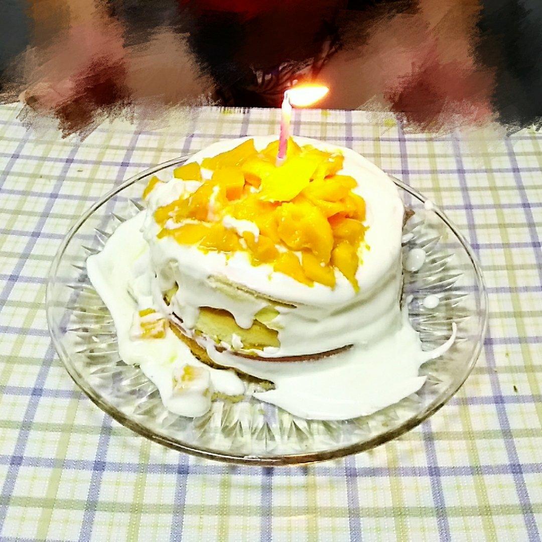 视频菜谱:6寸加高奶油水果蛋糕（适合新手）