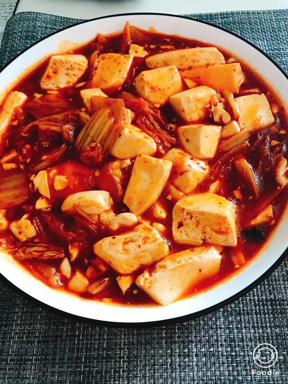 泡菜肉末豆腐