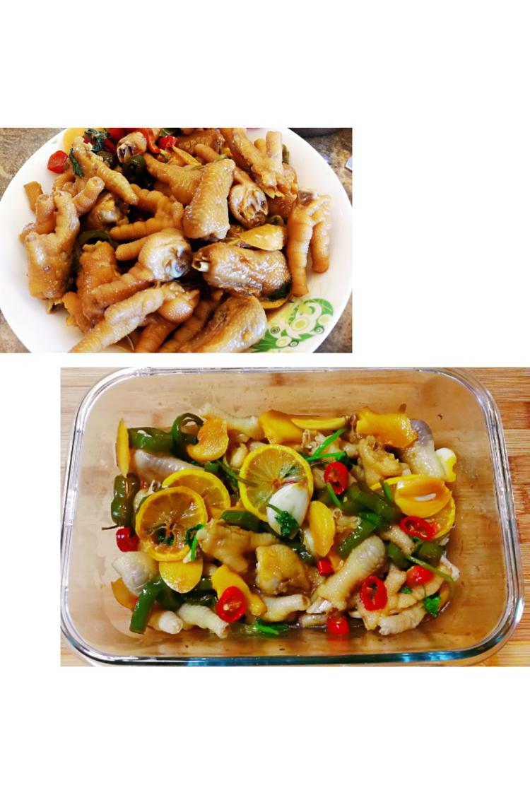 酸辣鸡爪，微微酸微微辣的做法