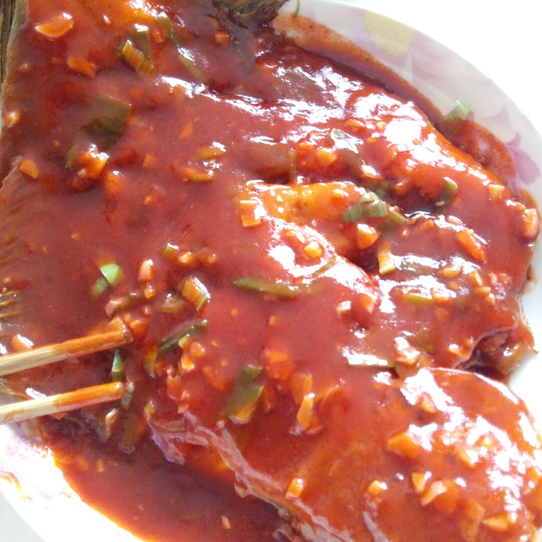 呢9001做的石板浇汁鱼