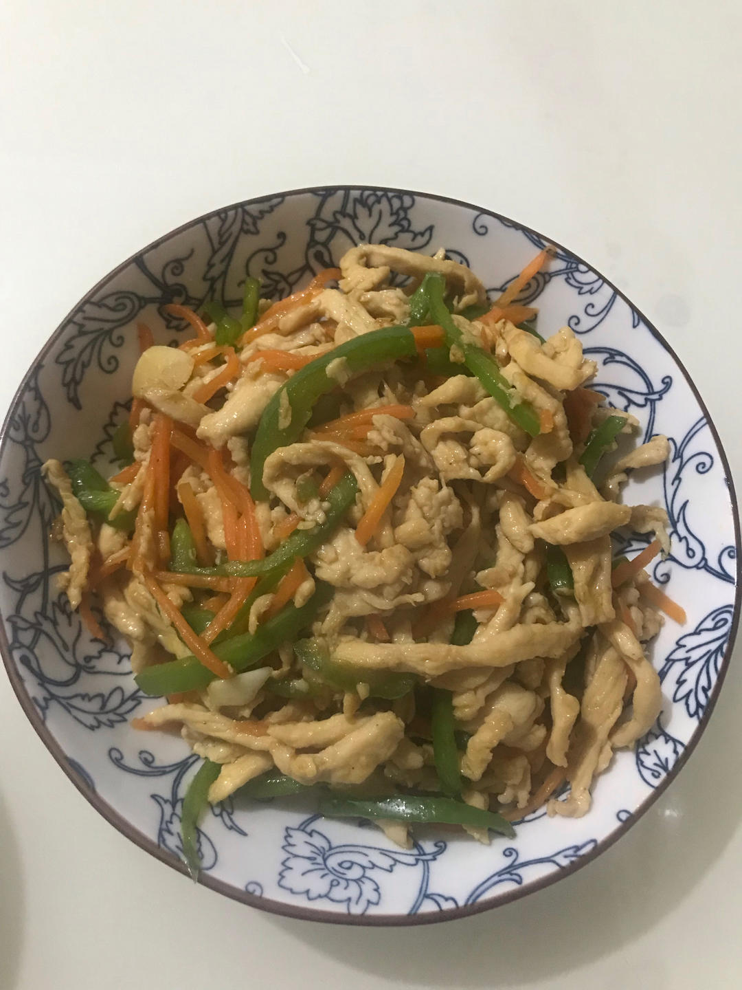 巨好吃的青椒炒鸡胸肉丝，超下饭