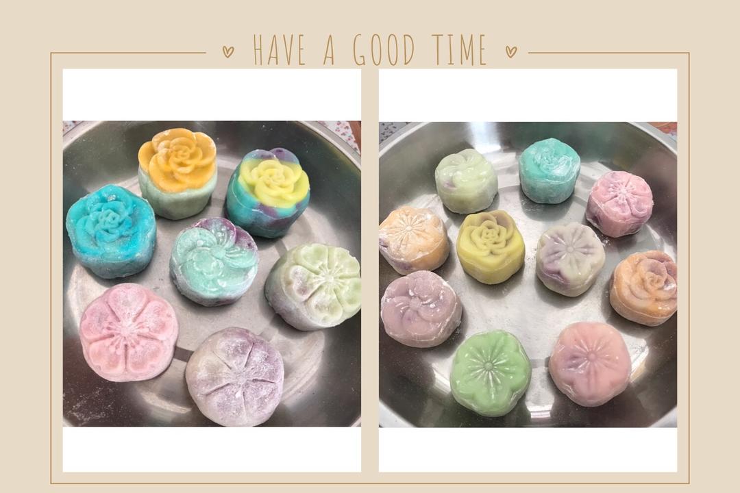 冰皮紫薯山药月饼