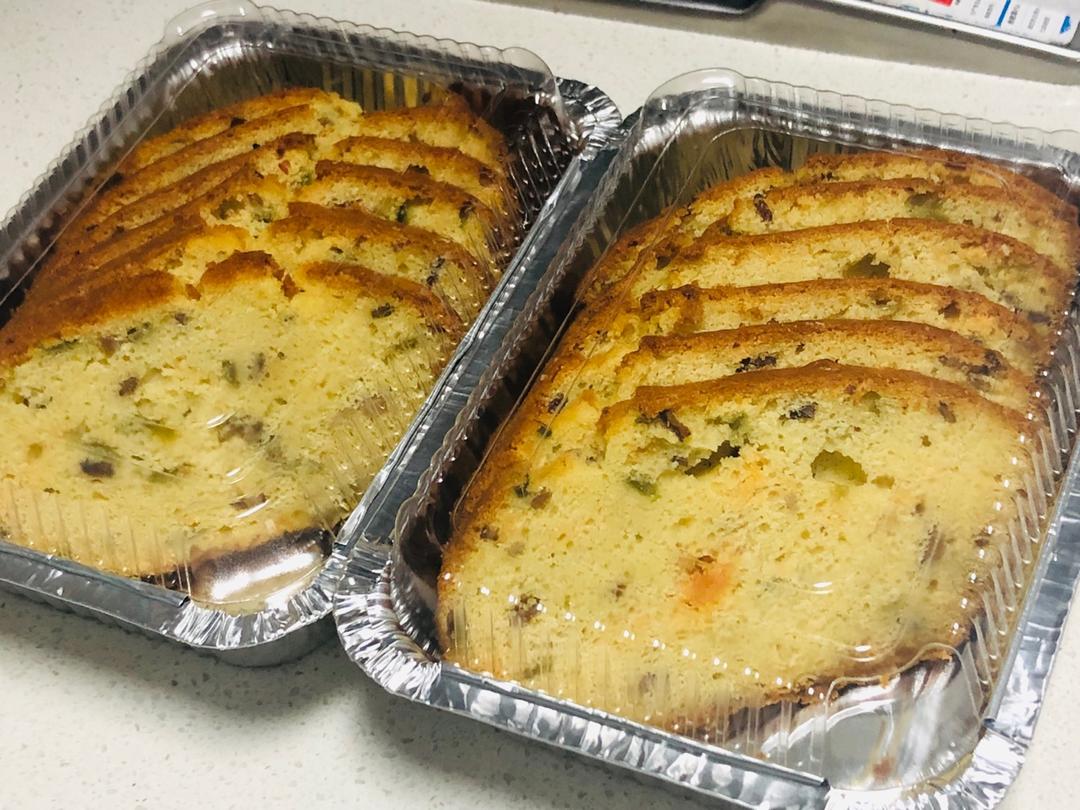 香葱肉松咸蛋糕，中粉版，比稻香村滴紫菜肉松好次~