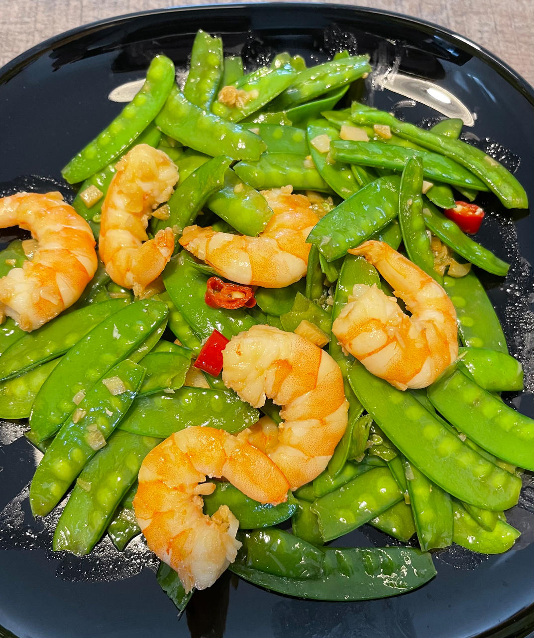 荷兰豆炒虾仁