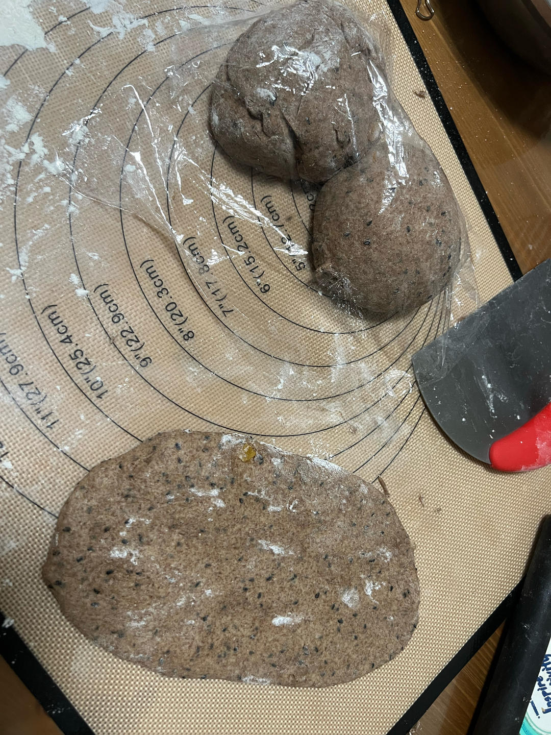 双种芝麻全麦吐司 100%全麦 烫种+波兰种