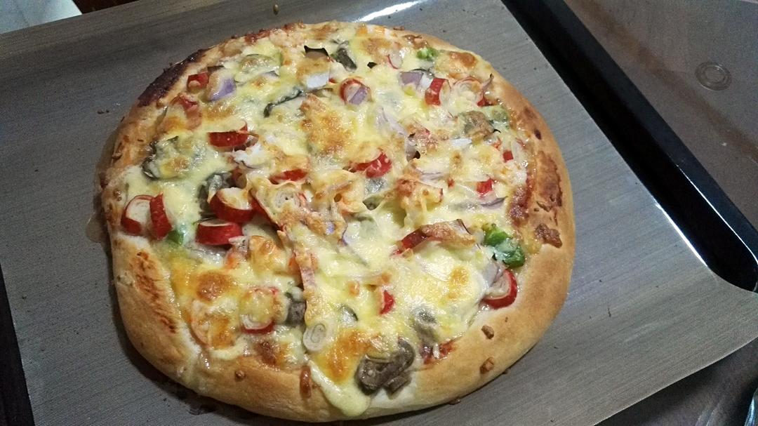 十寸厚底披萨饼皮的做法