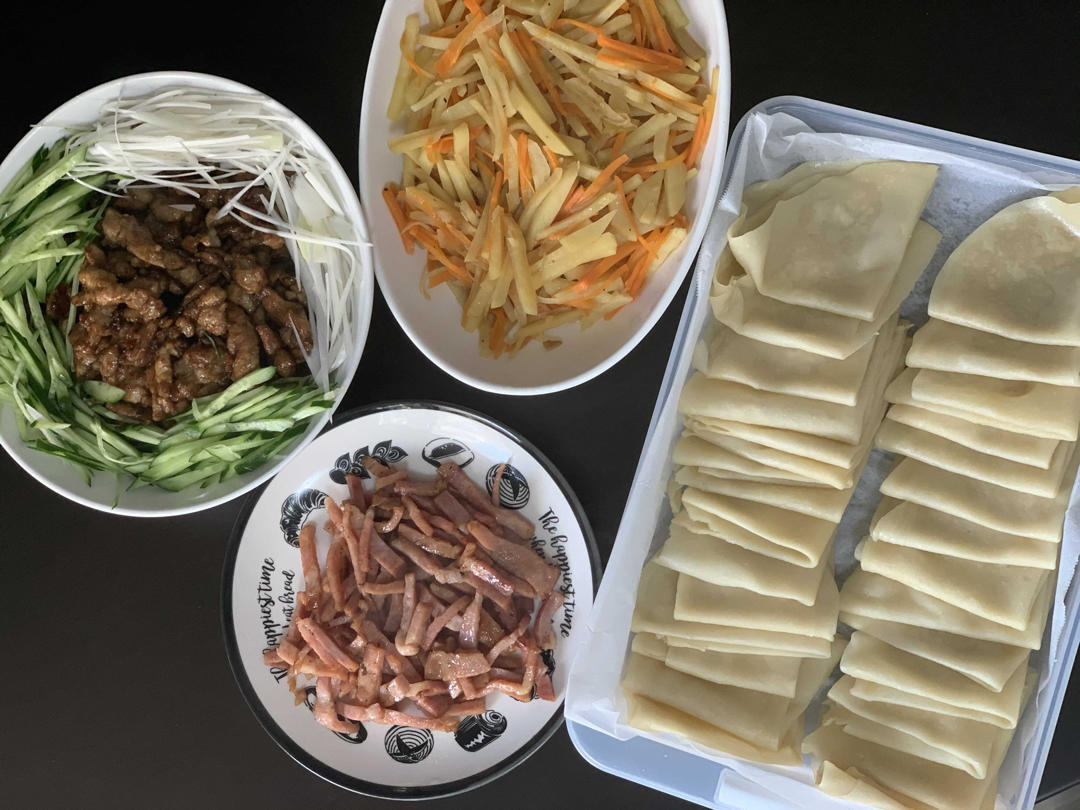 春饼及配菜（饺子皮版）