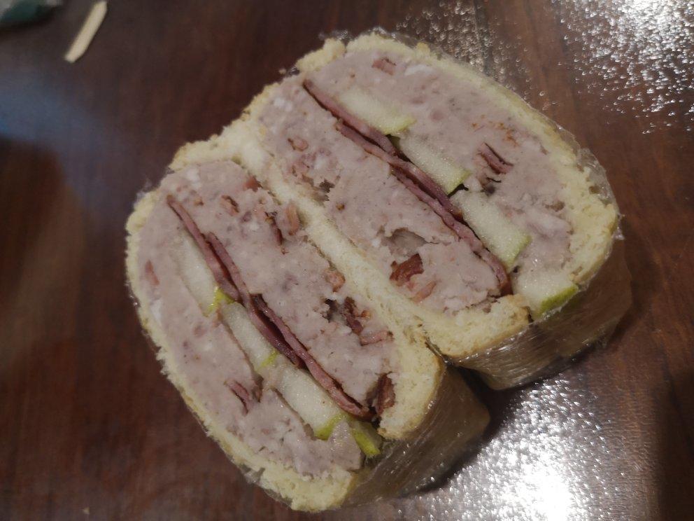 咸香芋泥肉多多啤梨三明治【健康一手握】