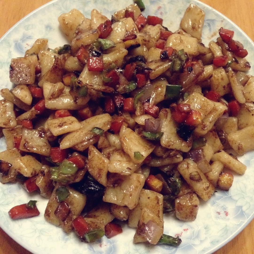 四月呢喃做的一人份素炒疙瘩