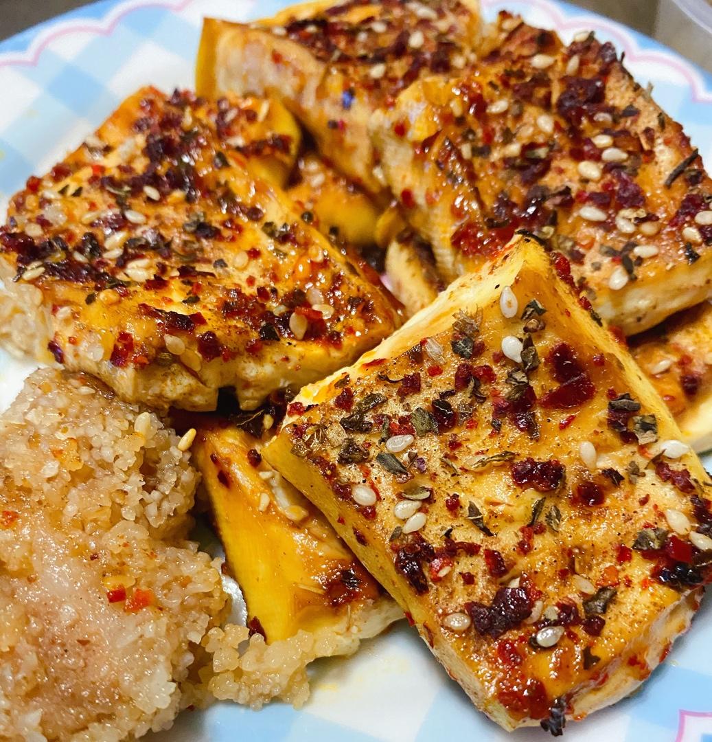 香辣孜然烤豆腐（烤箱版）