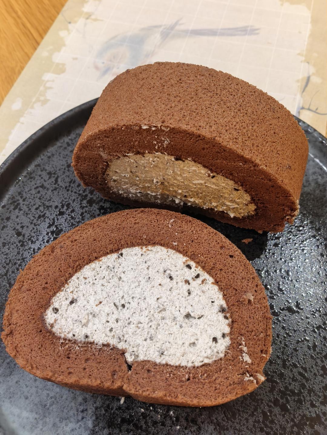 巧克力蛋糕卷～不掉皮，不开裂，无法抗拒的美味！