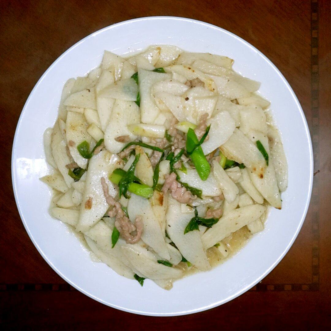 肉片炒山药
