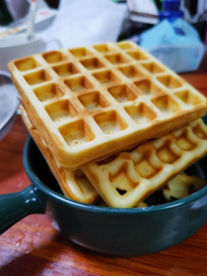 自制奶香华夫饼❗️无敌简单易做❗️一次成功❗️