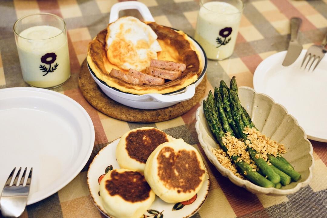 平底锅烙出来的·养胃山药饼·小面包