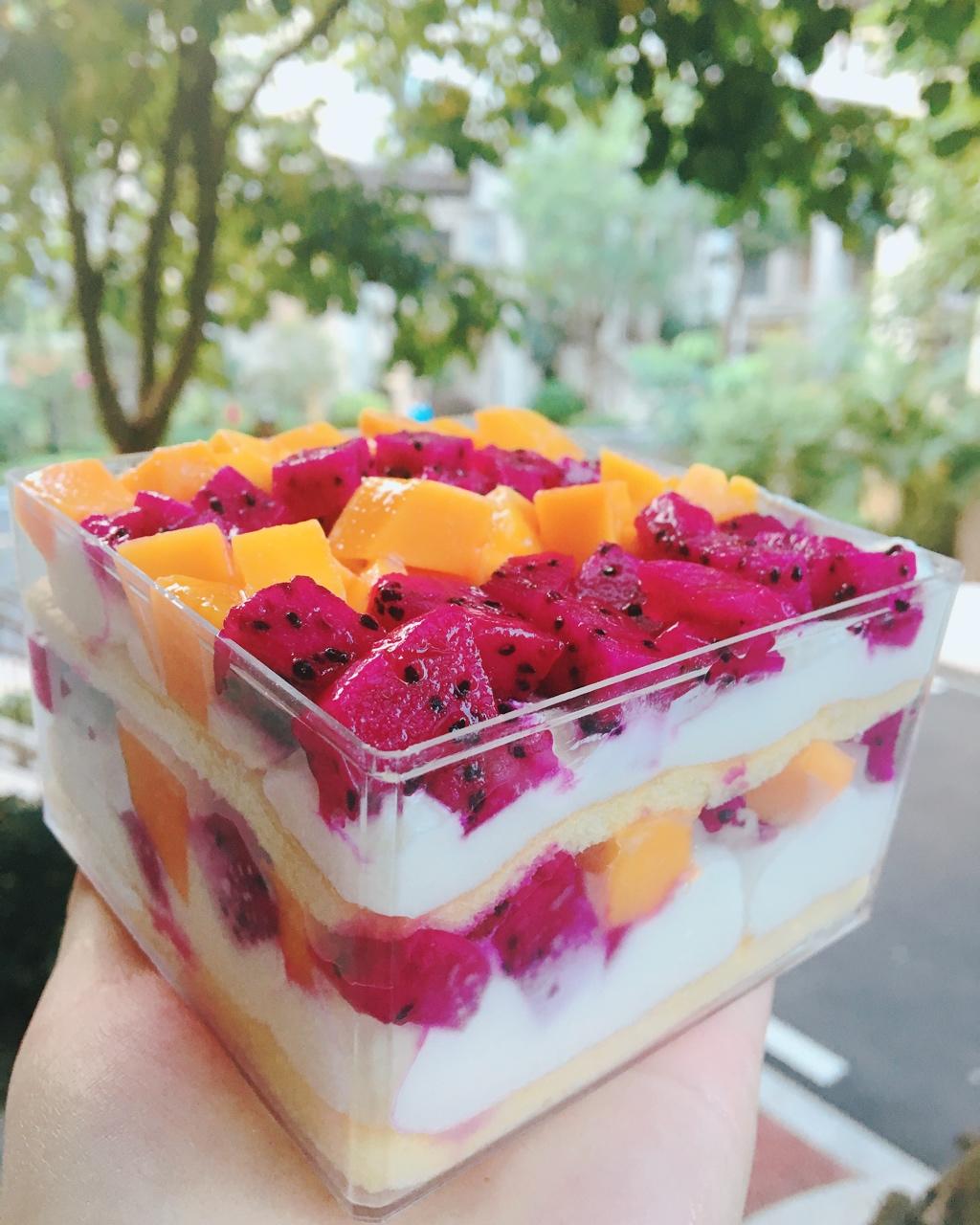 简单快手的便当饭盒水果盒子蛋糕