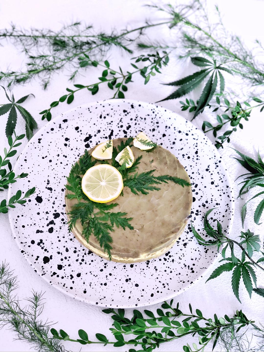 柠檬牛油果三色芝士素食蛋糕|Raw Cake