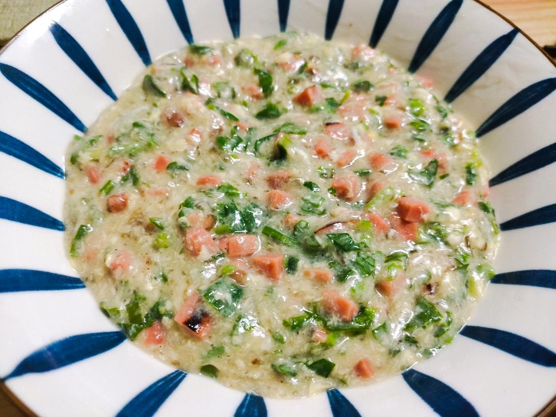 芹菜鸡蛋藕粉羹