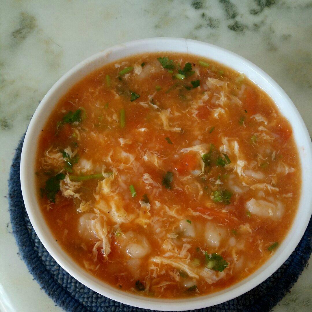 西红柿鸡蛋疙瘩汤