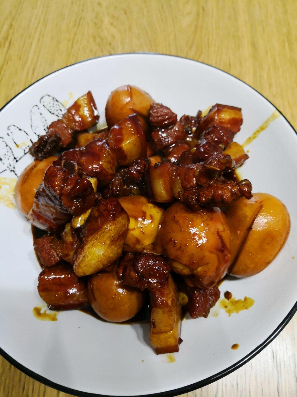 其实也不是很难的红烧肉烧蛋