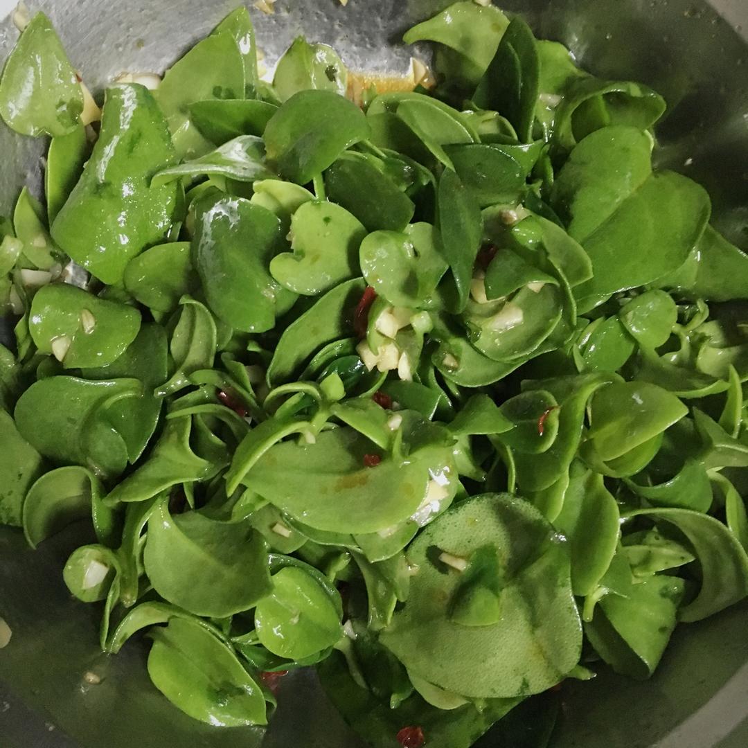 超人麻麻6237做的凉拌田七叶