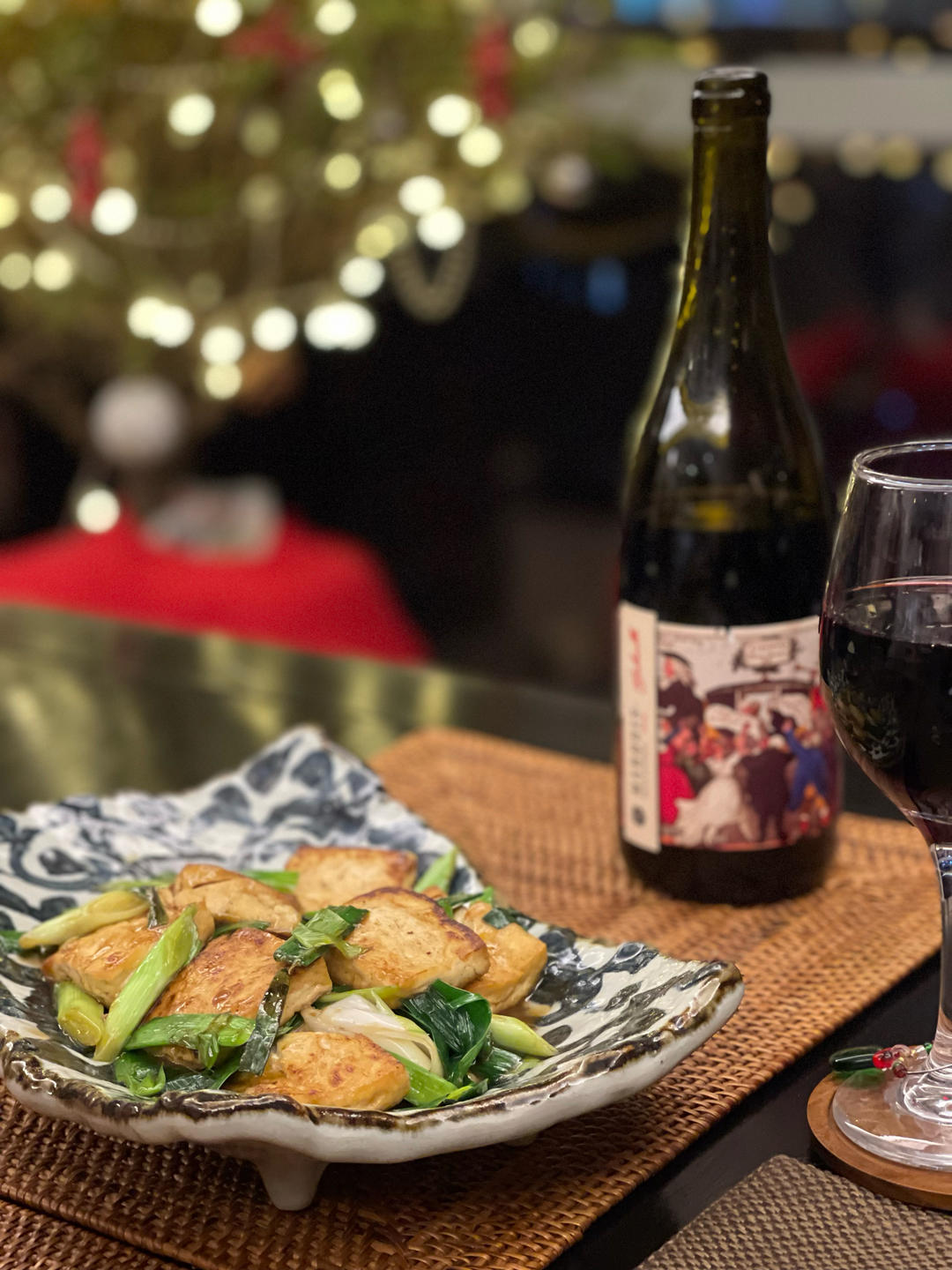 “蒜苗葱烧豆腐”下饭到离谱！配菜都好吃的不得了！