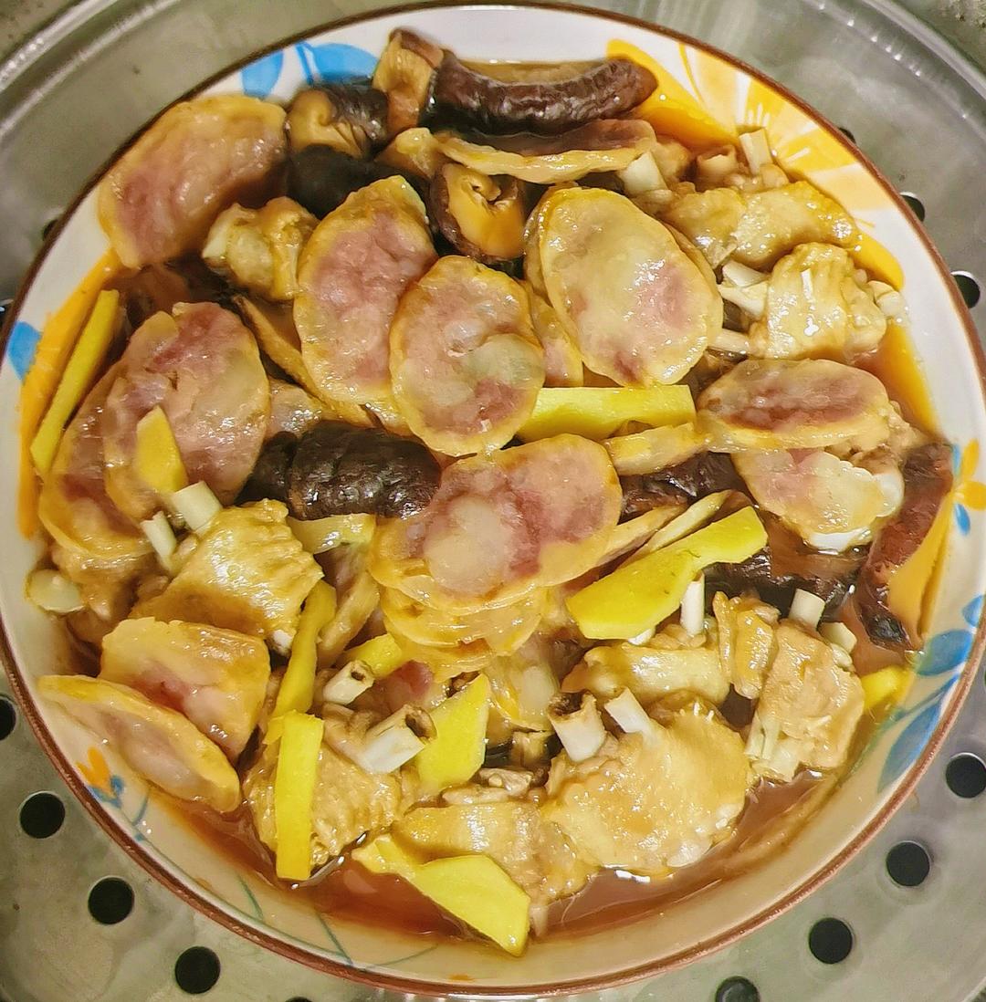 腊肠蒸鸡翅