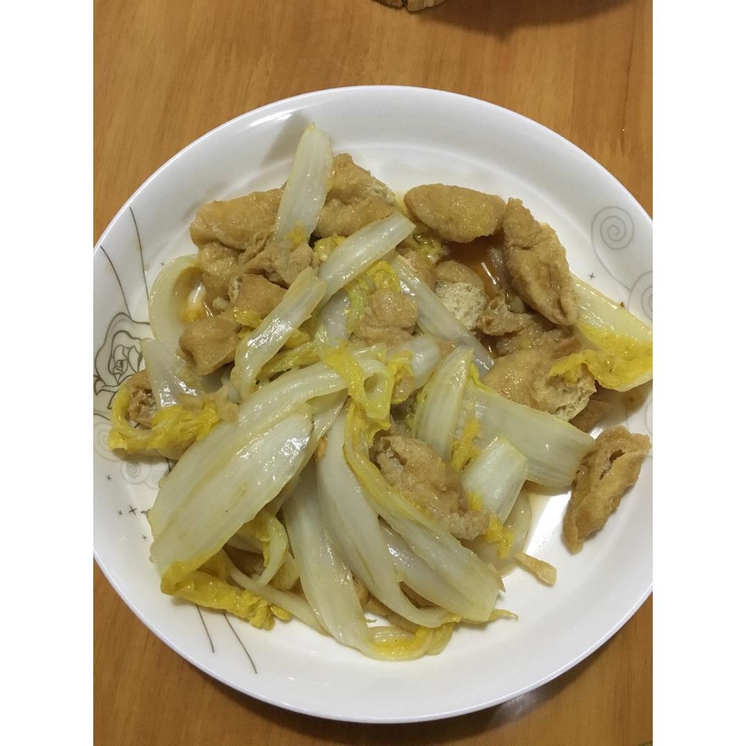 娃娃菜酱烧油豆腐