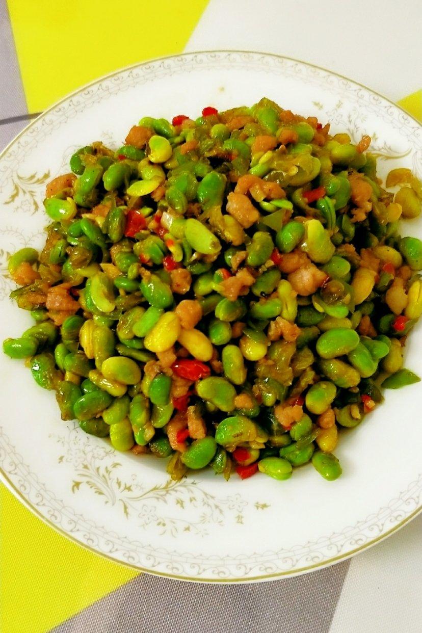 毛豆炒肉