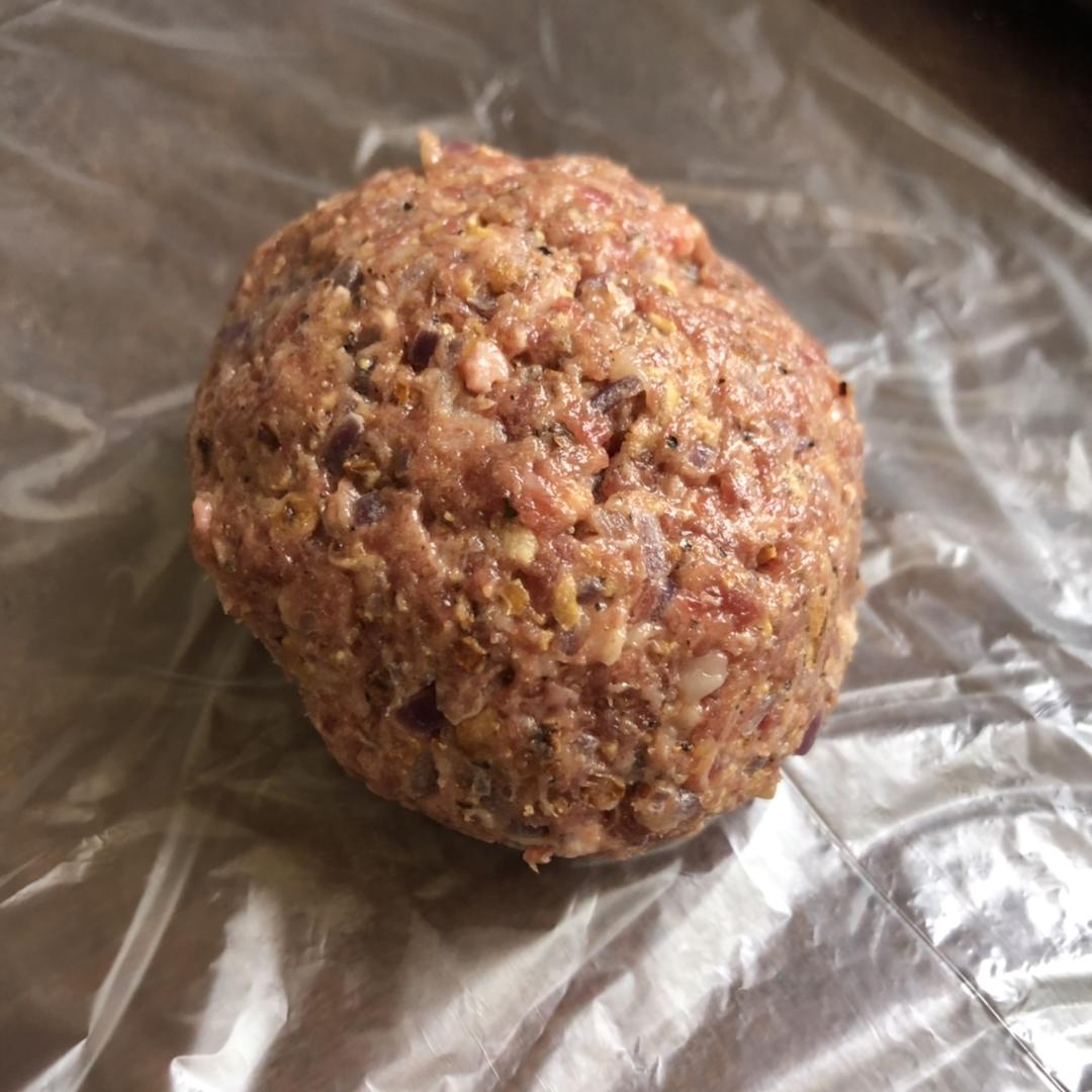 肉多汁的快手汉堡牛肉饼