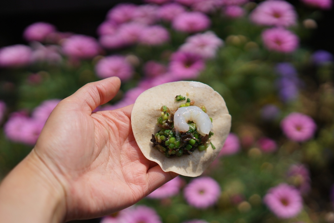 韭薹虾仁饺子