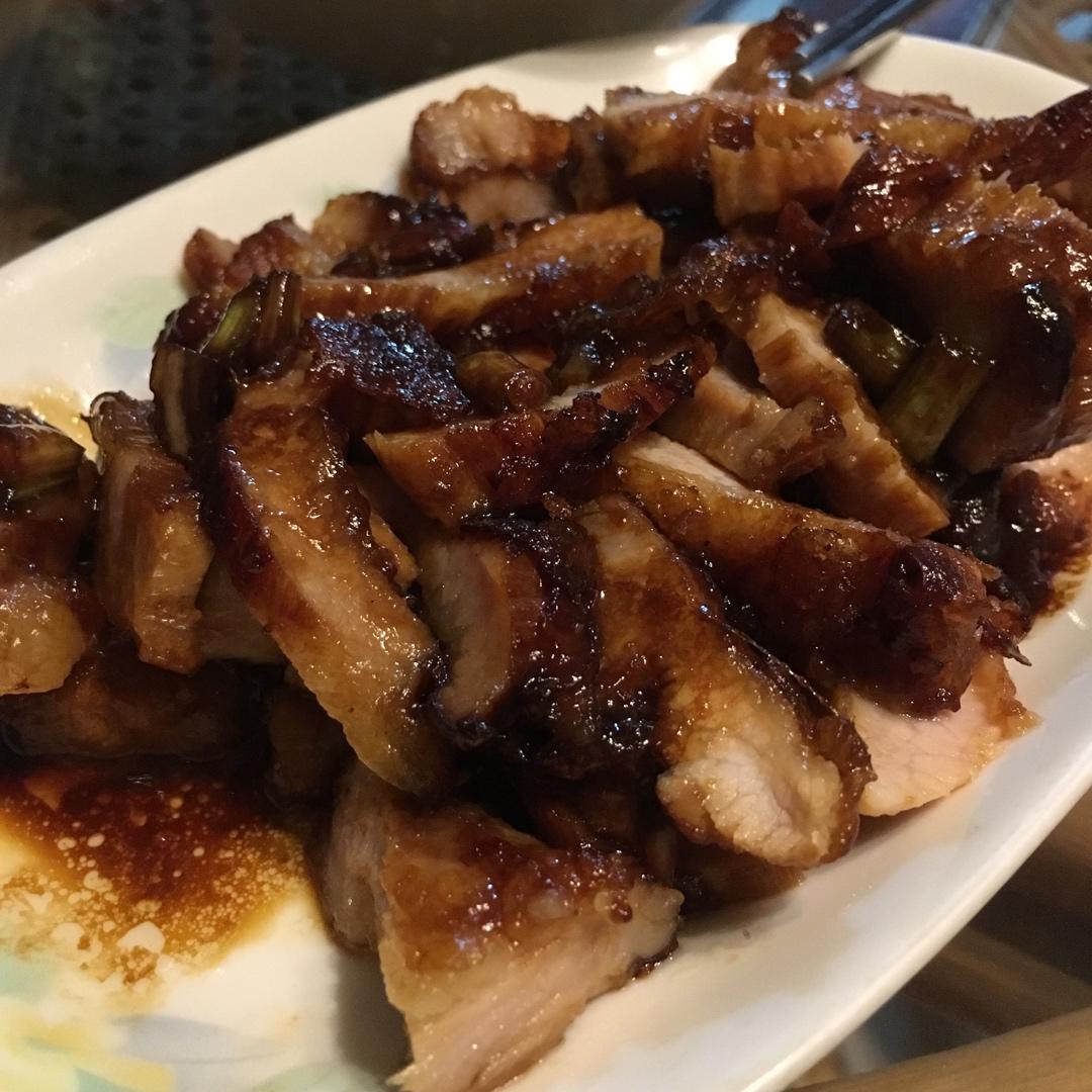 脆爽猪颈肉（不用烤炉版）