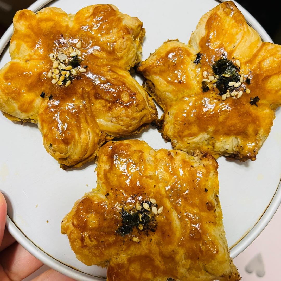 手抓饼新吃法🔥一看就会❗️❗️芋泥桃花酥🌸