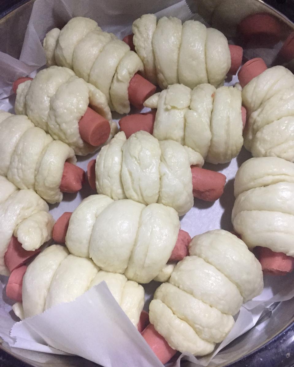 快手火腿卷～一次发酵