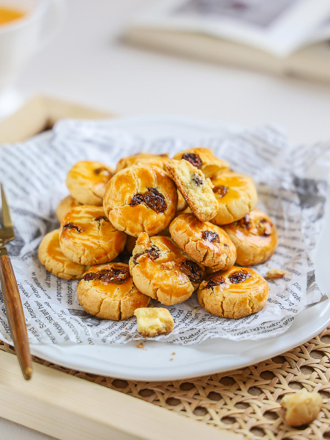 奶香浓郁❗️酥到掉渣的提子奶酥❗️的做法
