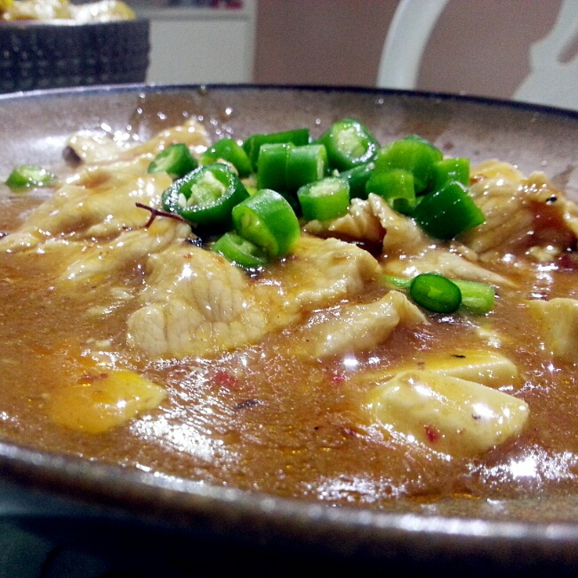 香辣豆腐肉片