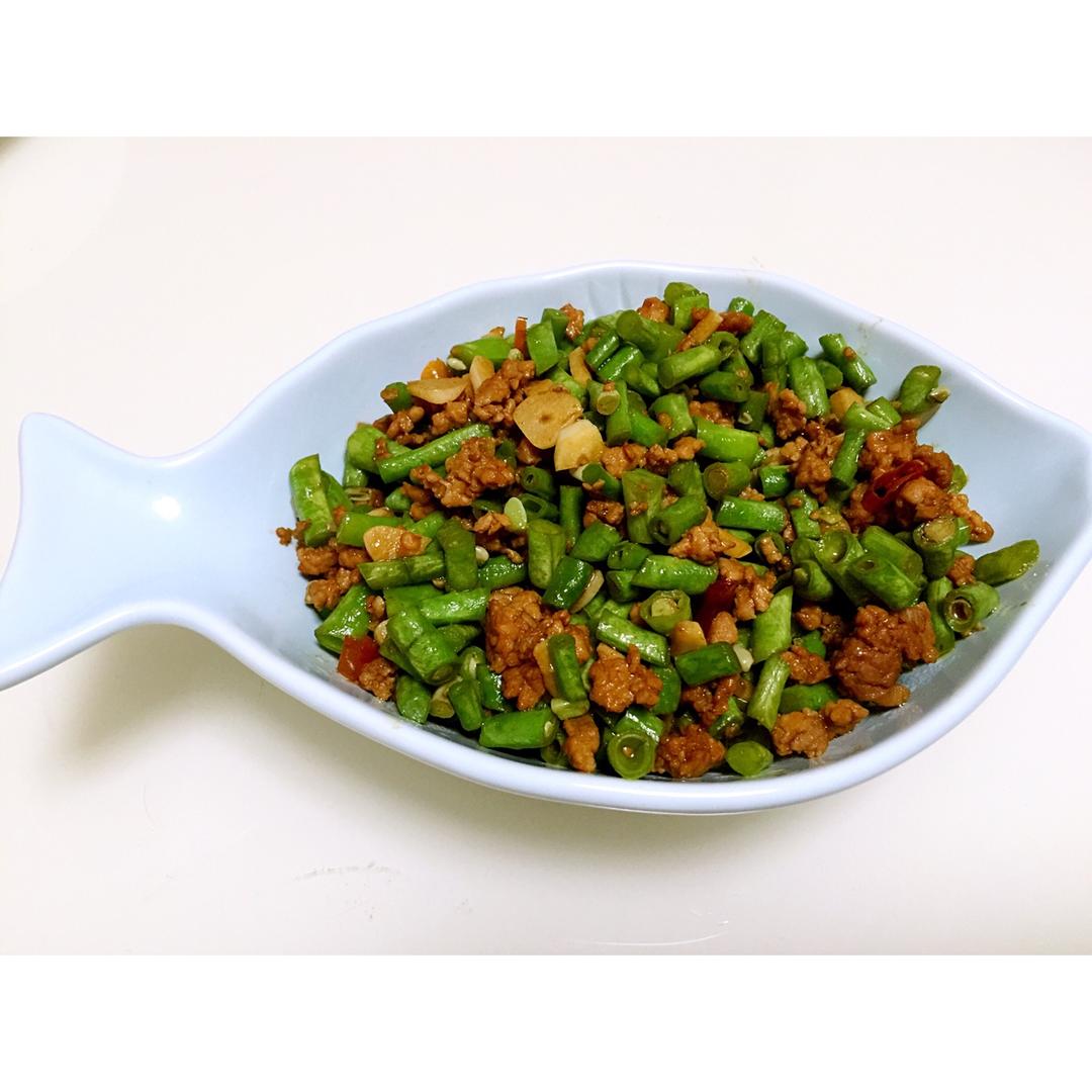 肉沫豆角下饭菜