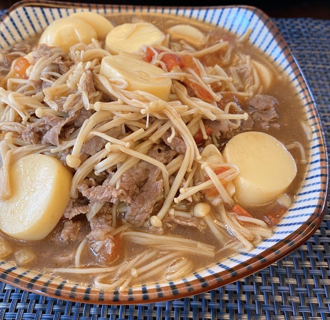 红烧日本豆腐金针菇