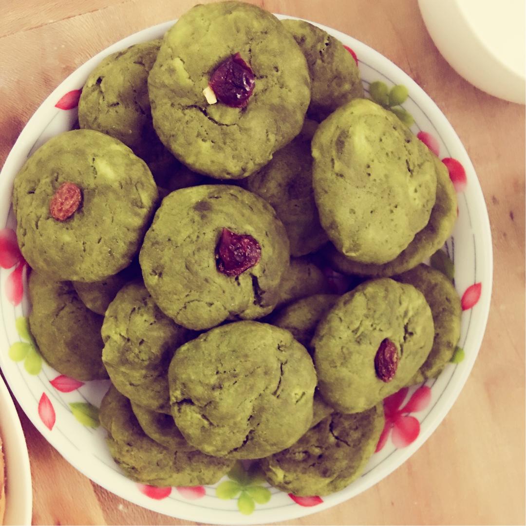 抹茶酥心软饼干（淡奶油无蛋无黄油版）